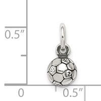 Sterling Silver Antiqued Soccer Ball Char view 3