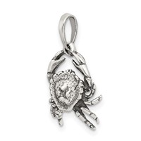 Sterling Silver Antiqued Cancer Zodiac Pendant view 5