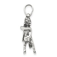 Sterling Silver Antiqued Sagittarius Zodiac Pendant view 2