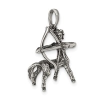 Sterling Silver Antiqued Sagittarius Zodiac Pendant view 5
