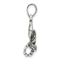 Sterling Silver Antiqued Scorpio Zodiac Pendant view 2