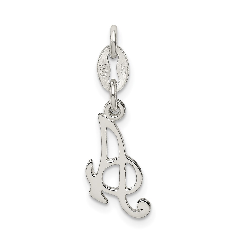 Sterling Silver Letter A Initial Charm (QC6510A)