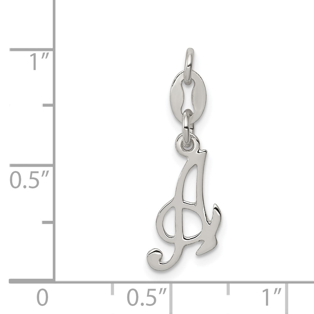 Sterling Silver Letter A Initial Charm (QC6510A)