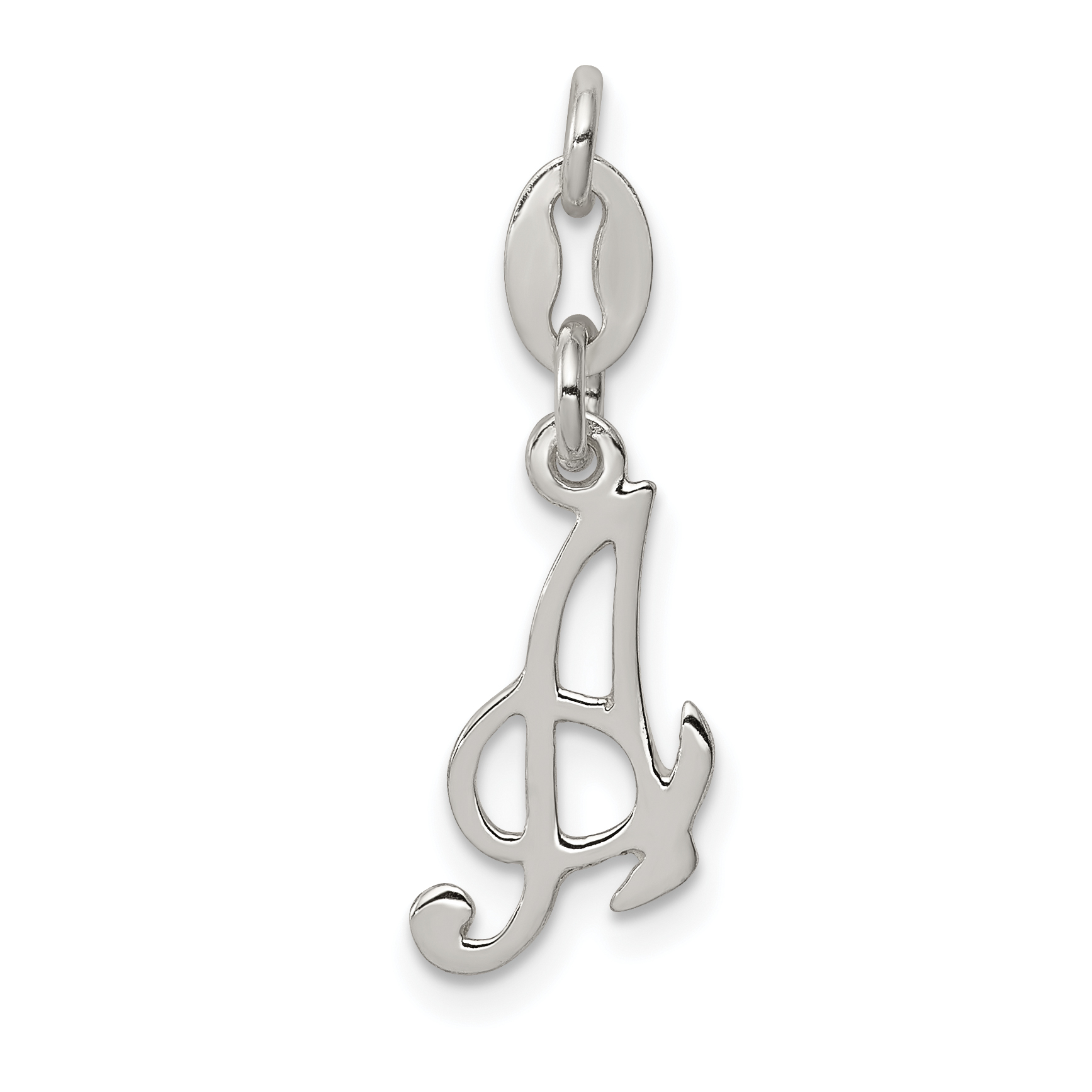 Sterling Silver Letter A Initial Charm (QC6510A)