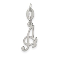 Sterling Silver Letter a Initial Charm view 1