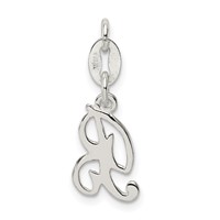 Sterling Silver Letter B Initial Charm view 4