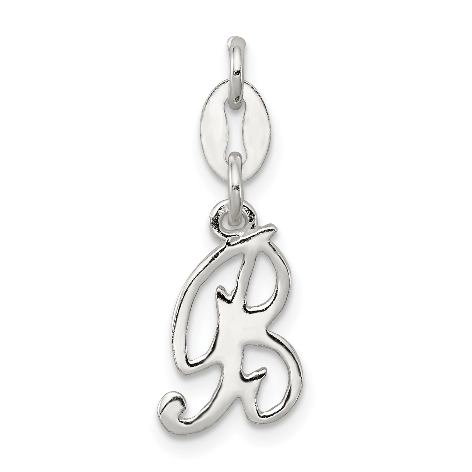 Sterling Silver Letter B Initial Charm (QC6510B)