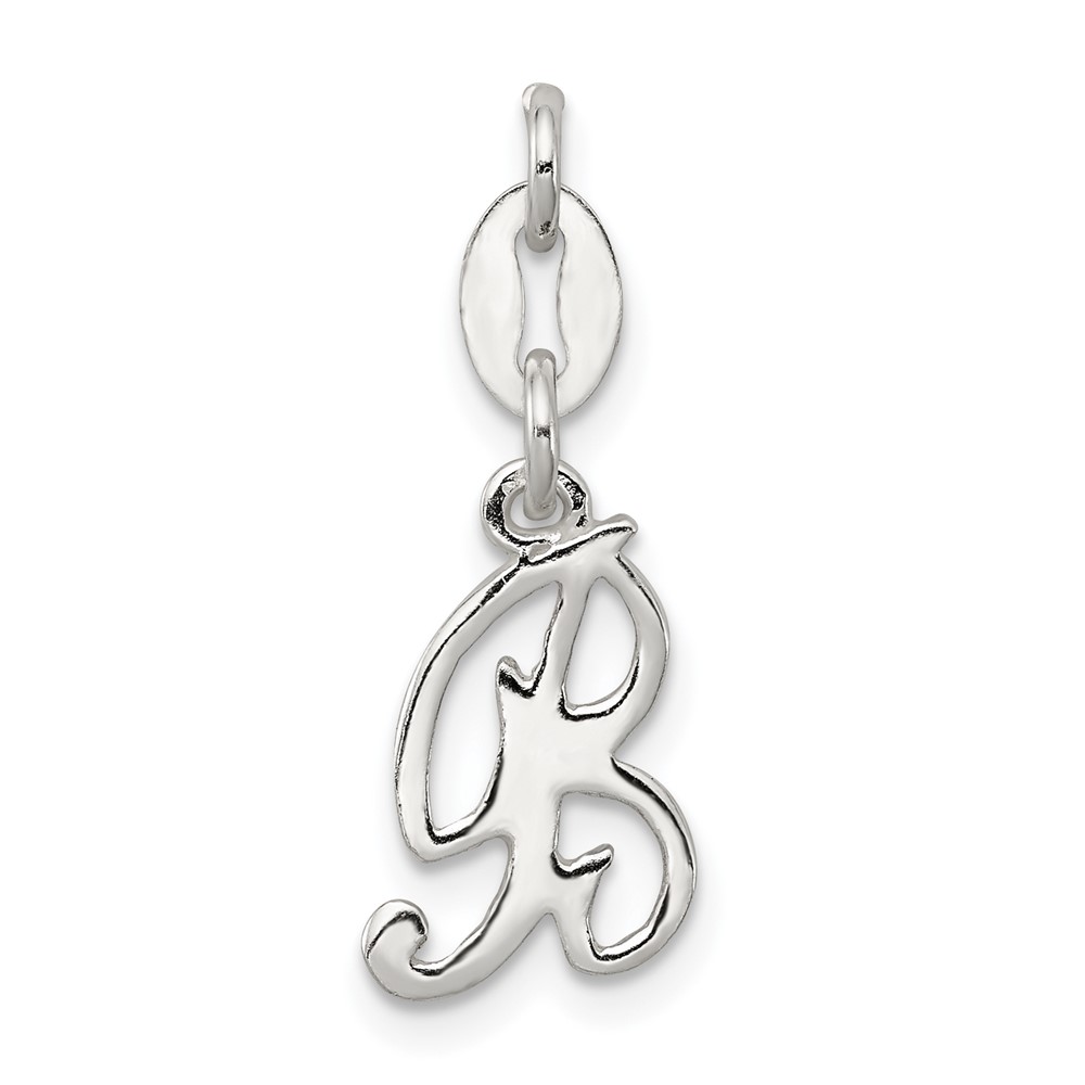 Sterling Silver Letter B Initial Charm (QC6510B)