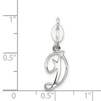 Sterling Silver Letter D Initial Charm view 3