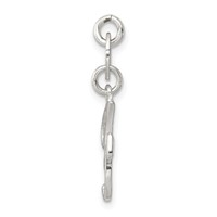 Sterling Silver Letter F Initial Charm view 2
