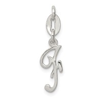 Sterling Silver Letter F Initial Charm view 1
