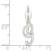 Sterling Silver Letter G Initial Charm view 3