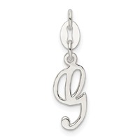 Sterling Silver Letter G Initial Charm view 1