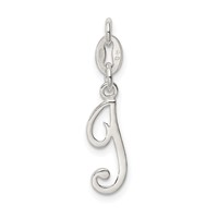 Sterling Silver Letter I Initial Charm view 4