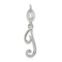 Sterling Silver Letter I Initial Charm view 1