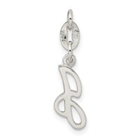 Sterling Silver Letter J Initial Charm view 4