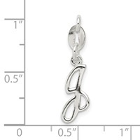 Sterling Silver Letter J Initial Charm view 3