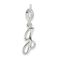 Sterling Silver Letter J Initial Charm view 1