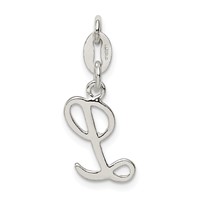 Sterling Silver Letter L Initial Charm view 3