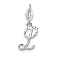 Sterling Silver Letter L Initial Charm view 1