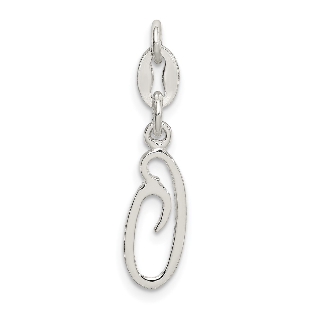 Sterling Silver Letter O Initial Charm (QC6510O)