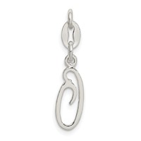 Sterling Silver Letter O Initial Charm view 1