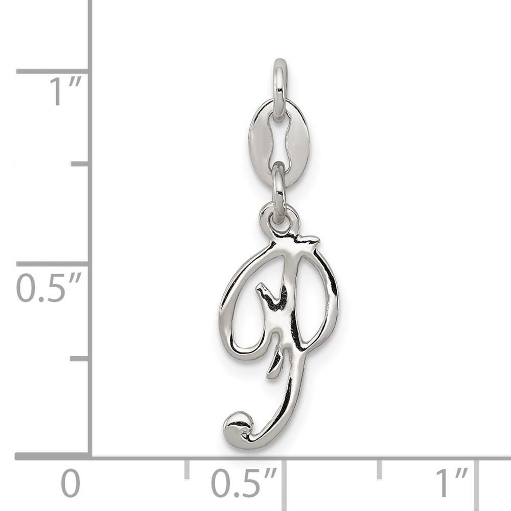 Sterling Silver Letter P Initial Charm (QC6510P)