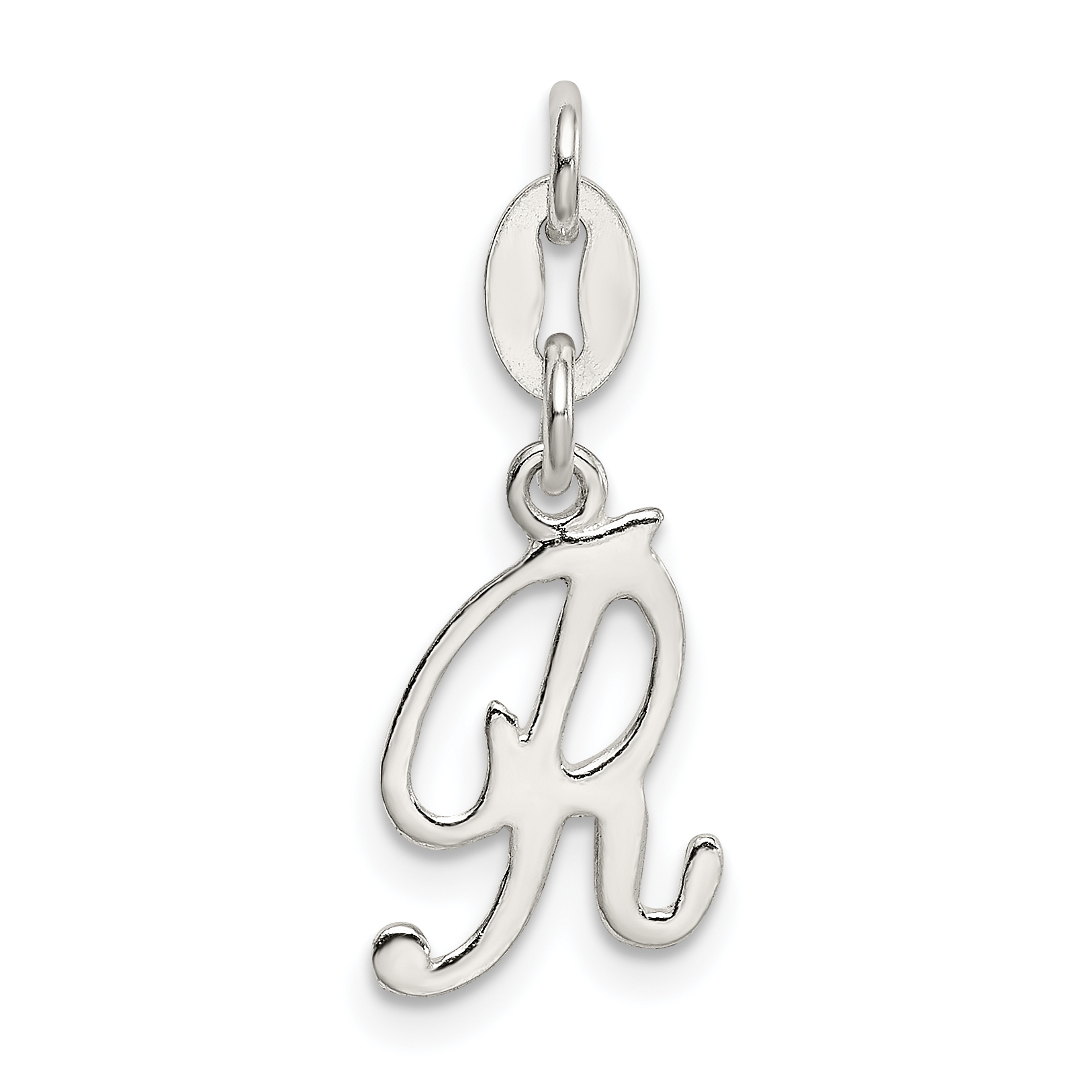 Sterling Silver Letter R Initial Charm (QC6510R)