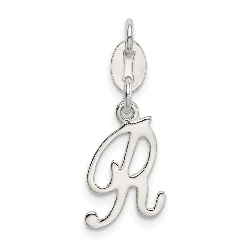 Sterling Silver Letter R Initial Charm (QC6510R)