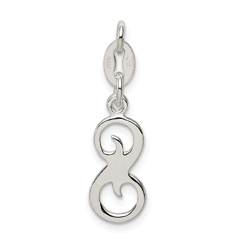 Sterling Silver Letter S Initial Charm (QC6510S)