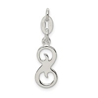 Sterling Silver Letter S Initial Charm view 4