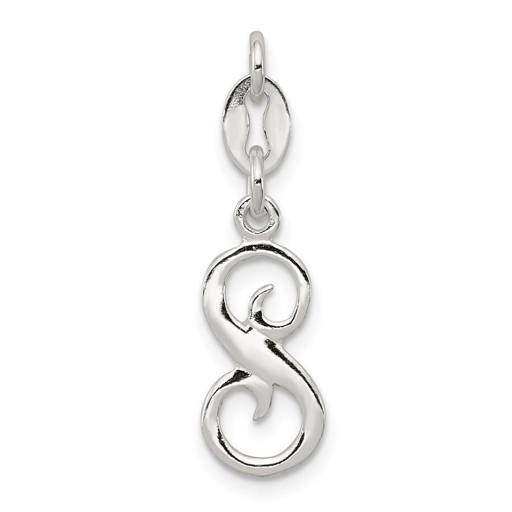 Sterling Silver Letter S Initial Charm (QC6510S)