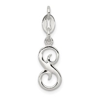 Sterling Silver Letter S Initial Charm view 1