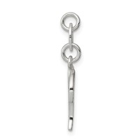 Sterling Silver Letter V Initial Charm view 2