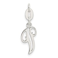 Sterling Silver Letter V Initial Charm view 1