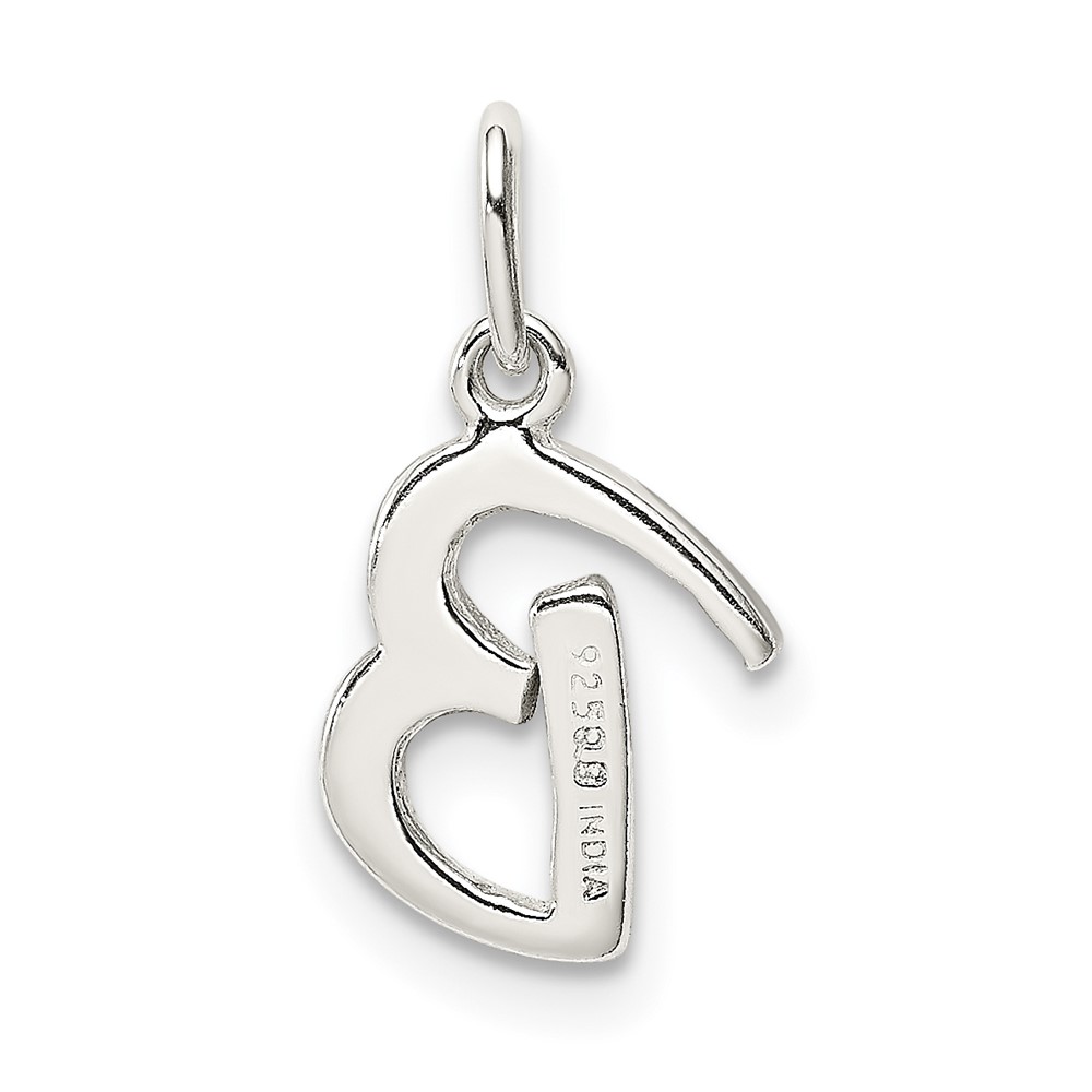Sterling Silver Letter B Initial Charm (QC6511B)