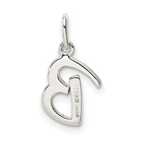 Sterling Silver Letter B Initial Charm view 4