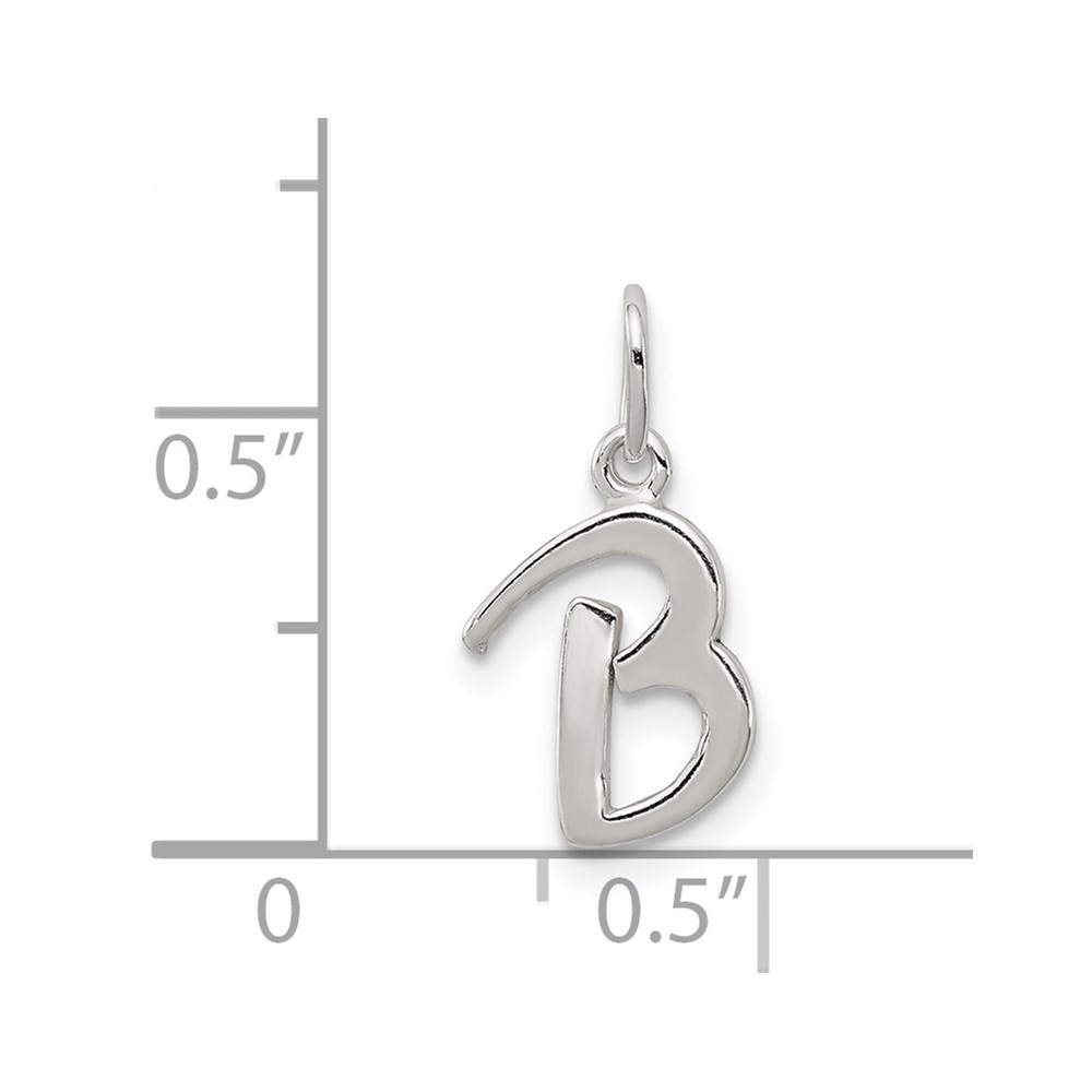 Sterling Silver Letter B Initial Charm (QC6511B)