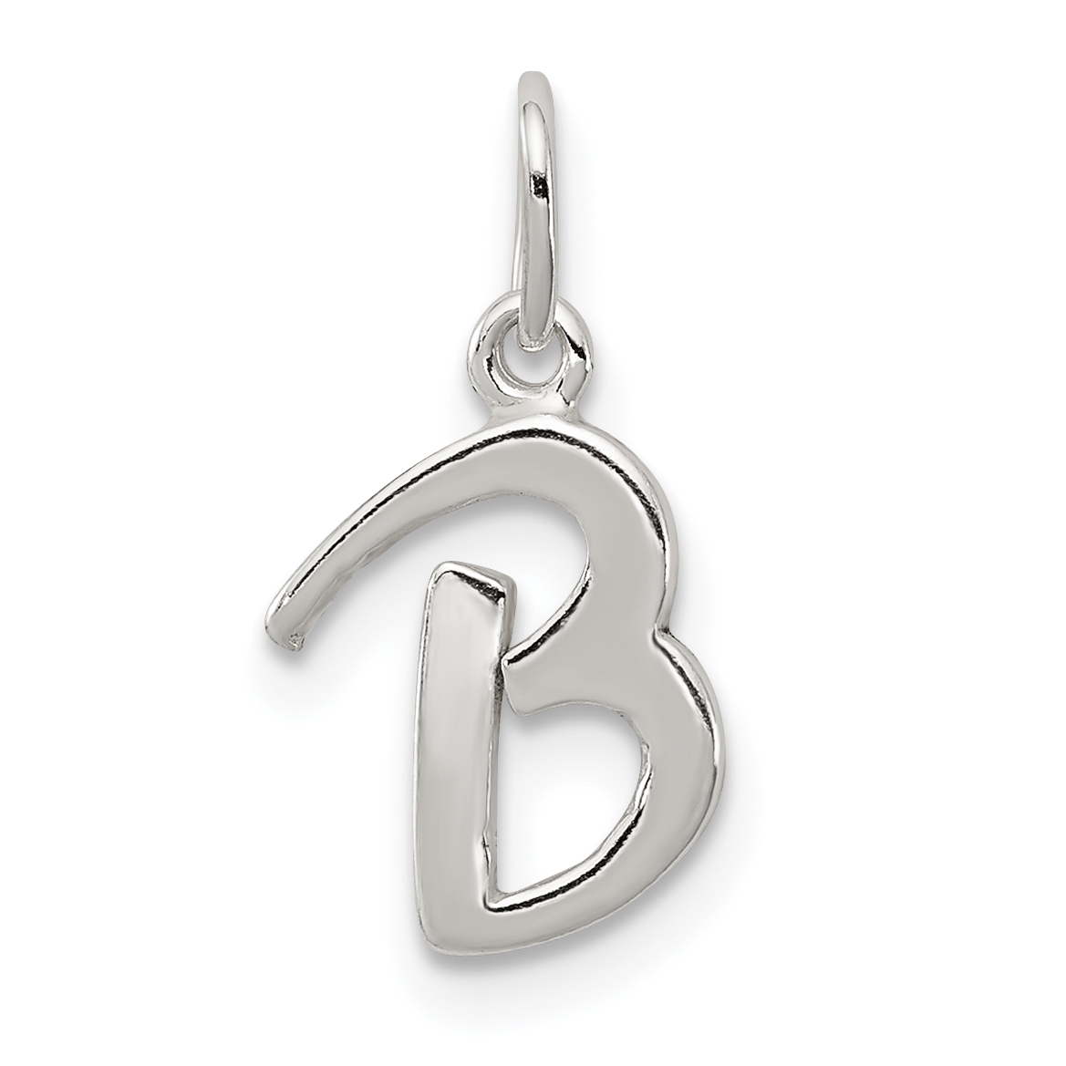 Sterling Silver Letter B Initial Charm (QC6511B)