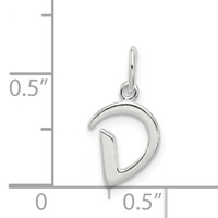 Sterling Silver Letter D Initial Charm view 3