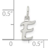 Sterling Silver Letter E Initial Charm view 4
