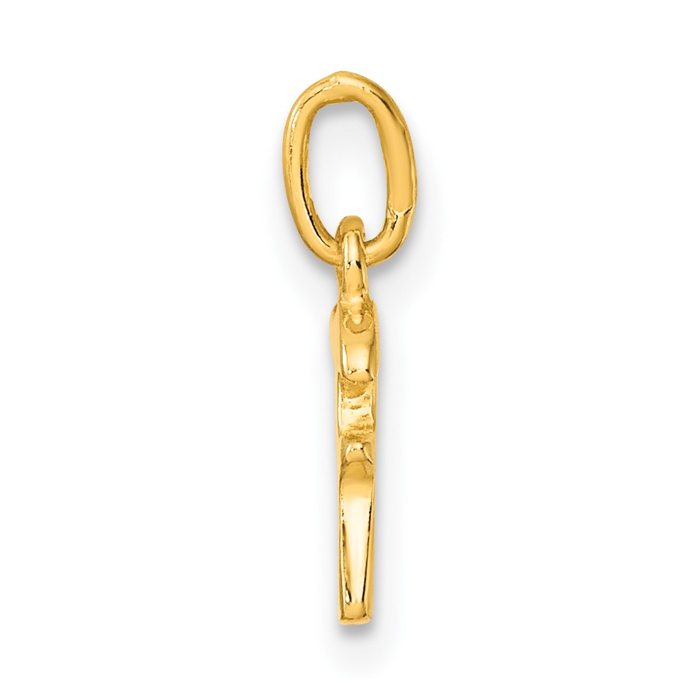Sterling Silver Gold-tone Polished Letter E Initial Charm (QC6511EGP)
