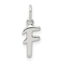 Sterling Silver Letter F Initial Charm view 1