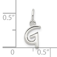 Sterling Silver Letter G Initial Charm view 4