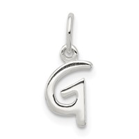Sterling Silver Letter G Initial Charm view 1