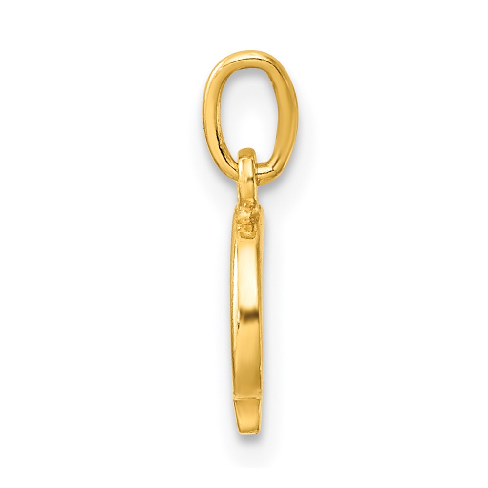 Sterling Silver Gold-tone Polished Letter G Initial Charm (QC6511GGP)