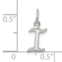 Sterling Silver Letter I Initial Charm view 4