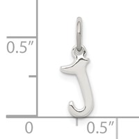 Sterling Silver Letter J Initial Charm view 4