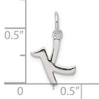 Sterling Silver Letter K Initial Charm view 4