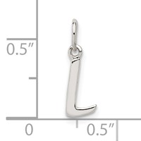 Sterling Silver Letter L Initial Charm view 4